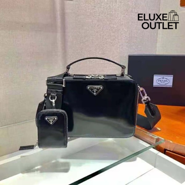 Brique Saffiano Schwarz 22 cm