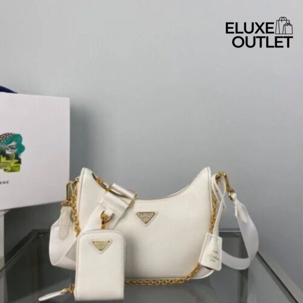 Re-Edition 2005 Saffiano Weiß 22 cm