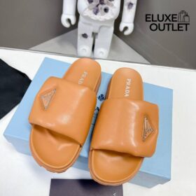 Quilted Sandals Braun