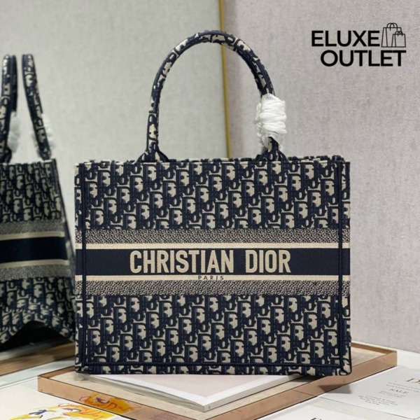 Book Tote Blau/Beige 36 cm