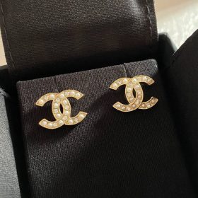 Ohrringe CC Weiß/Gold