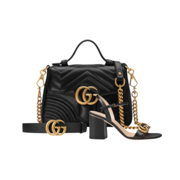 Set: Tasche, Heels und Gürtel