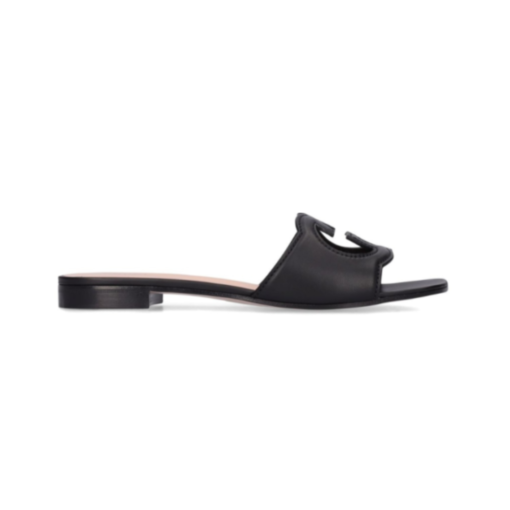 Cutout Lederslide-Sandalen