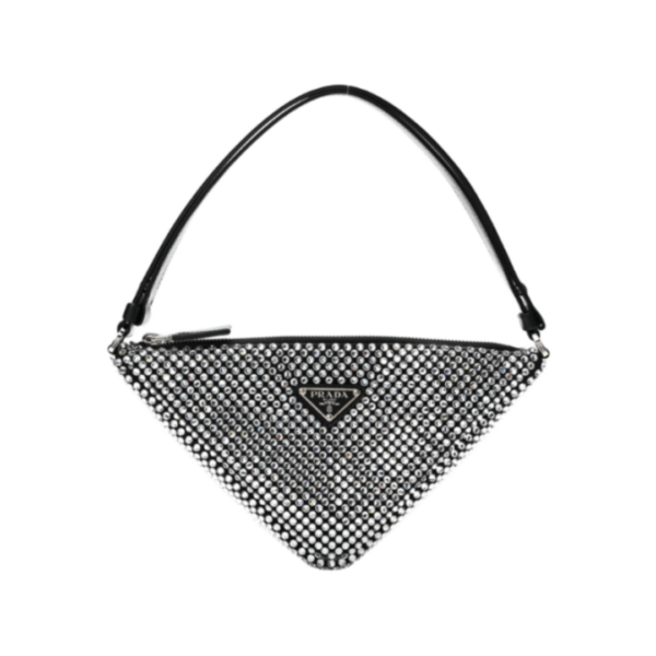 Saffiano Triangle With Crystals 25 cm