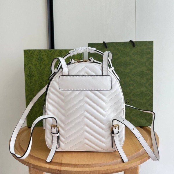 GG Marmont Backpack Weiß 23 cm