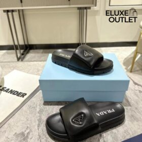 Quilted Sandals Schwarz