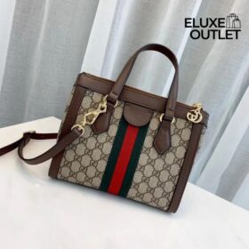 Ophidia GG Supreme Medium Tote Dark Coffee 24 cm