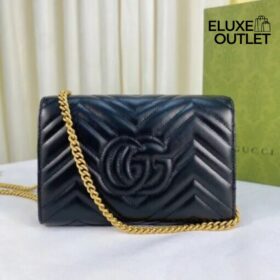 GG Marmont Matelasse Schwarz 20 cm