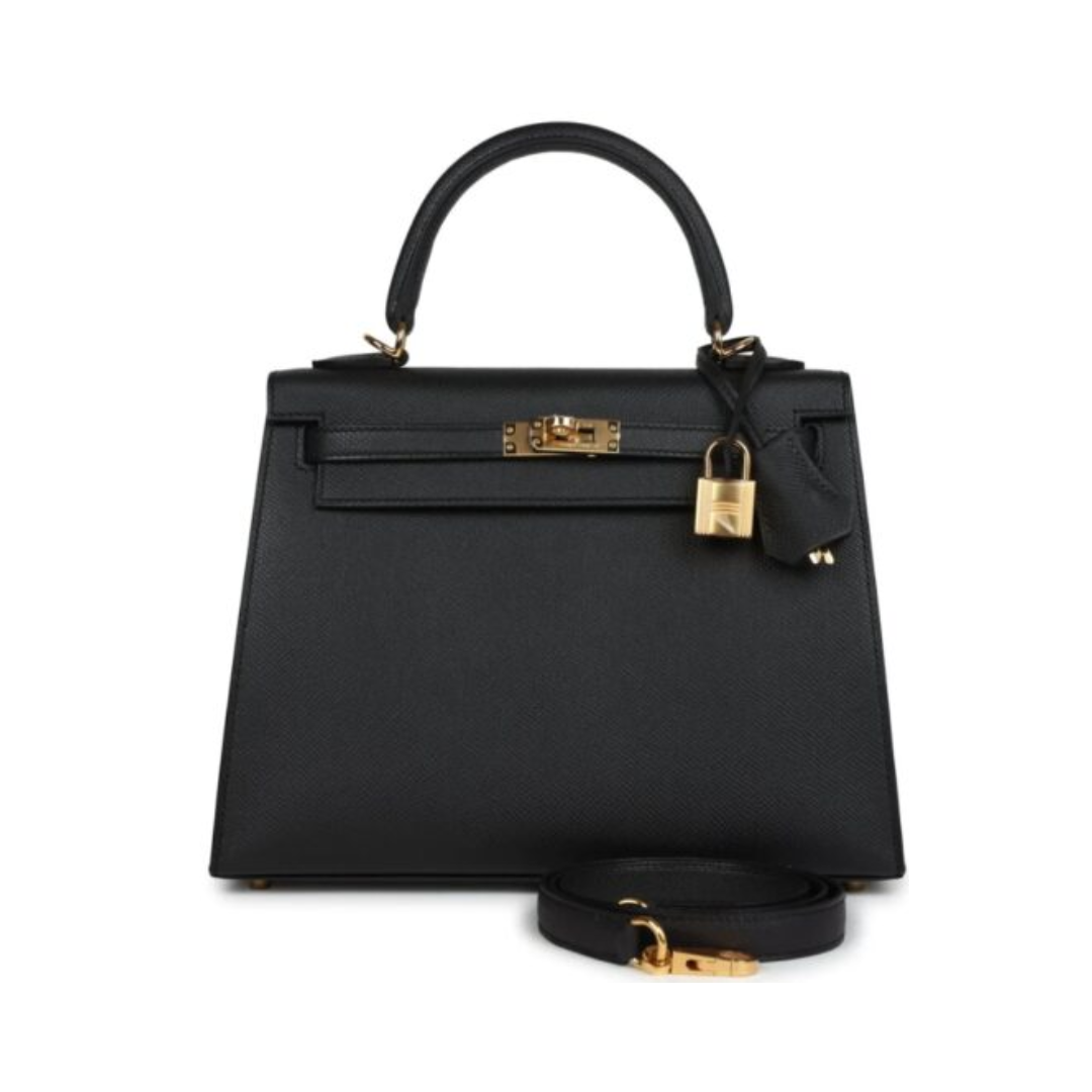 Kelly Black/Epsom Gold 25