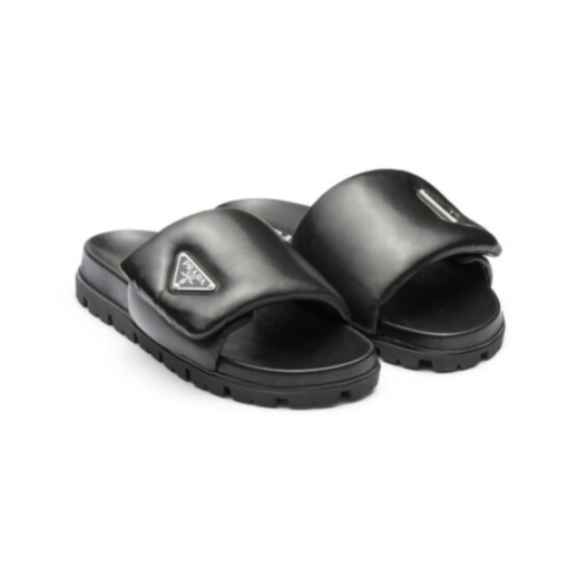 Quilted Sandals Schwarz