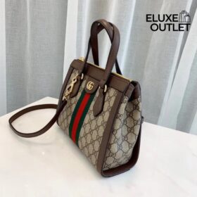 Ophidia GG Supreme Medium Tote Dark Coffee 24 cm