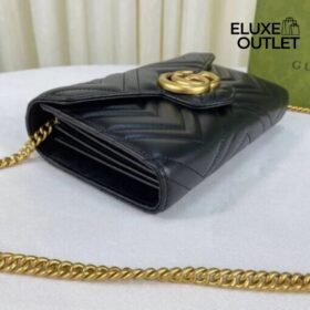 GG Marmont Matelasse Schwarz 20 cm