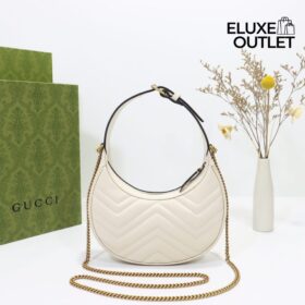 GG Marmont Half-Moon Creme 21 cm