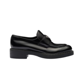Slipper Aus Mattem Leder Schwarz