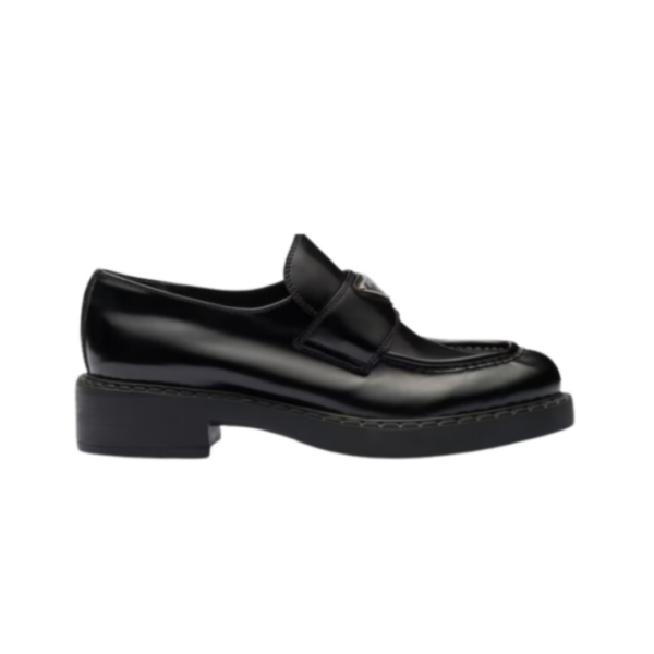 Slipper Aus Mattem Leder Schwarz