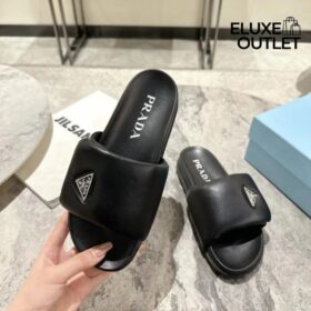 Quilted Sandals Schwarz