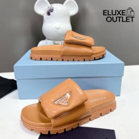 Quilted Sandals Braun