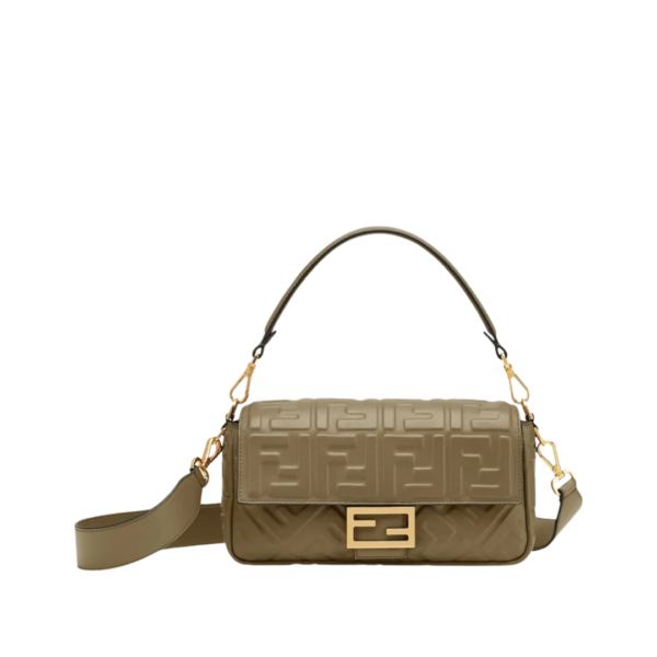 Ledertasche aus grünem Nappaleder 15cm