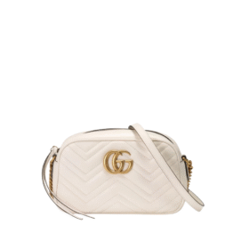 Kleine Marmont Schultertasche Weiß 24cm