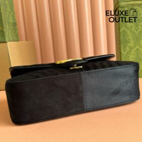 GG Marmont Velvet Schwarz 26 cm