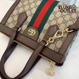 Ophidia GG Supreme Medium Tote Dark Coffee 24 cm