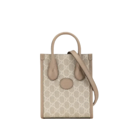 Mini GG Supreme Interlocking G Beige 16 cm
