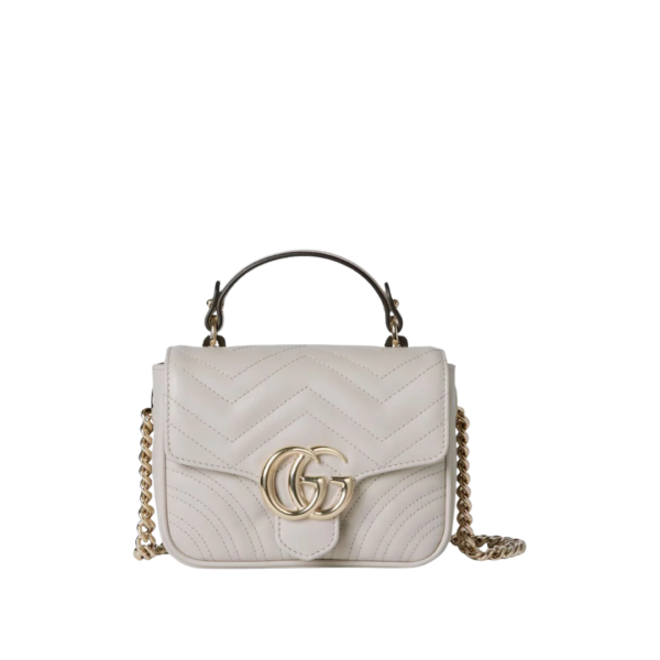 GG Marmont Mini-Tote Hellgrau 17cm