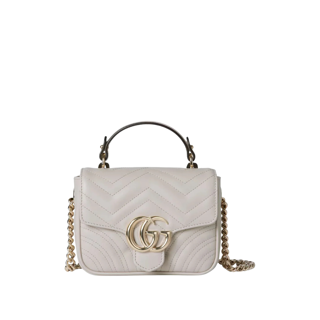 GG Marmont Mini-Tote Hellgrau 17cm