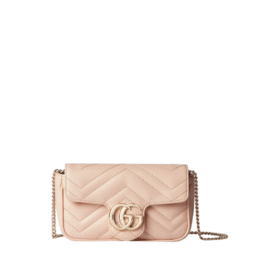 Hellrosa Matelassé Super-Mini-Tasche 16.5cm