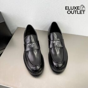 Slipper Aus Mattem Leder Schwarz