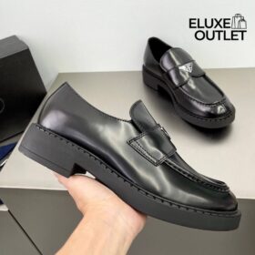 Slipper Aus Mattem Leder Schwarz