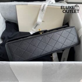 Classic Genarbtes Leder Schwarz 23 cm