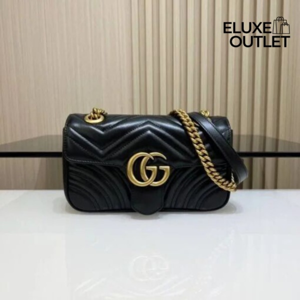 GG Marmont Schwarz/Goldbraun 26 cm