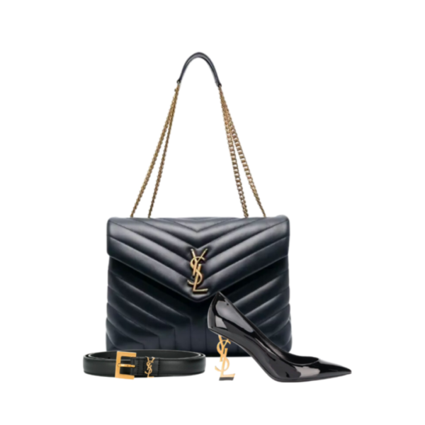 Set: Tasche, Heels und Gürtel
