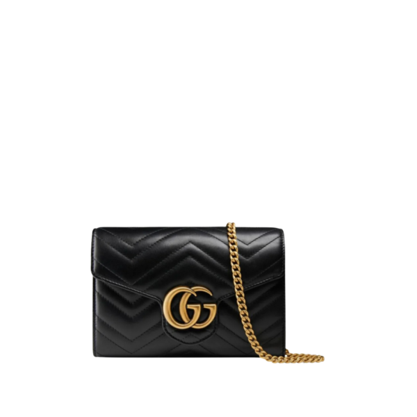 GG Marmont Matelasse Schwarz 20 cm