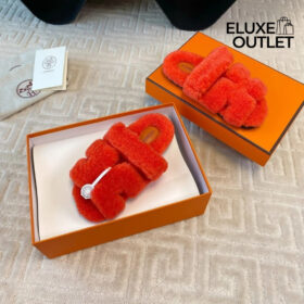Chypre Lammfell-Sandale Orange