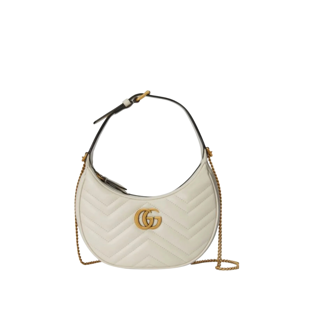 GG Marmont Half-Moon Creme 21 cm