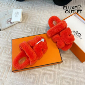 Chypre Lammfell-Sandale Orange
