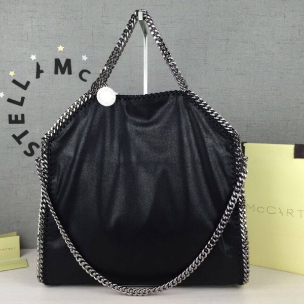 Falabella Fold-Over Tote Schwarz 25 cm