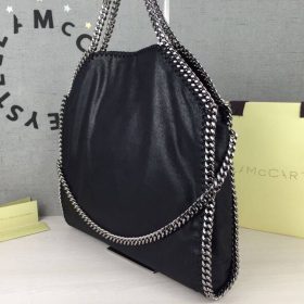 Falabella Fold-Over Tote Schwarz 25 cm