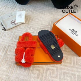 Chypre Lammfell-Sandale Orange