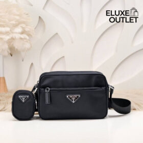 Re-Nylon and Saffiano Schwarz 21 cm