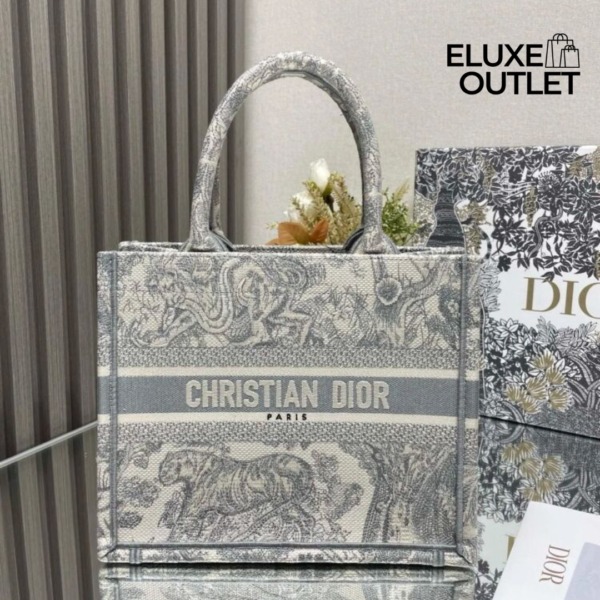 Book Tote Grau/Ecru 36 cm