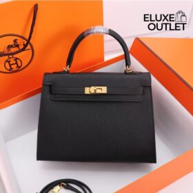 Kelly Black/Epsom Gold 25