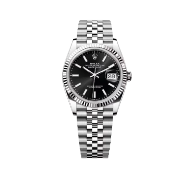 DateJust Silber/Schwarz 36 mm