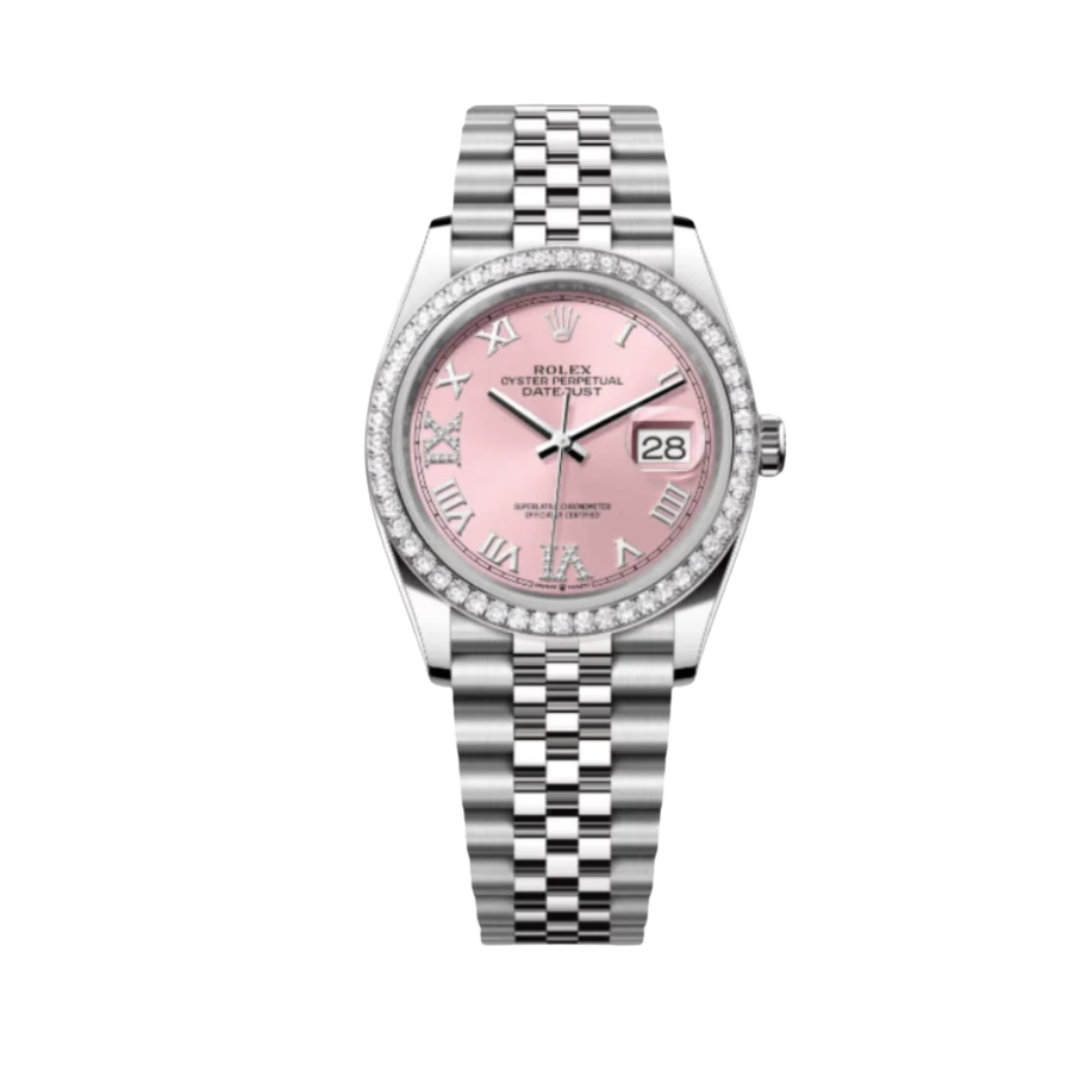 Datejust Silbern/Rose 36mm