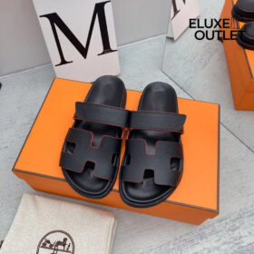 Cyprus Sandals Schwarz mit roten Rändern