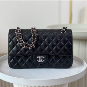 Classic Glattes Leder Schwarz/Silber 25.5 cm