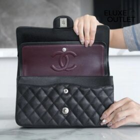 Classic Genarbtes Leder Schwarz/Silbern 25.5 cm