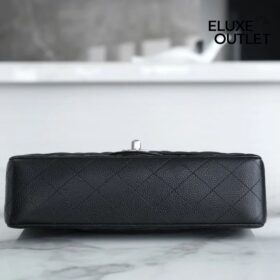 Classic Genarbtes Leder Schwarz/Silbern 25.5 cm